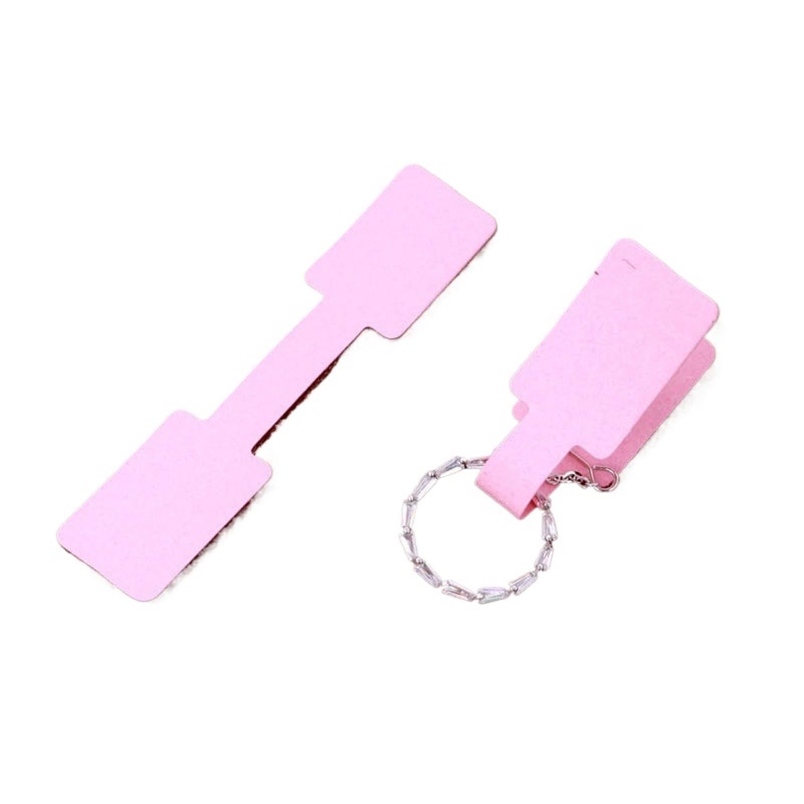 1000 szt. różowy papier biżuteria pierścionek naklejki ekspozycyjne opakowanie etykiety etykiety 6 * 1,2 cm prostokątny papier