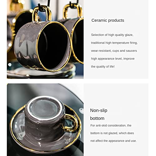 Porcelain-Espresso-Coffee-Cup-Set-with-Saucers-Spoons-and-Metal-Stand8-oz-Luxury-Cappuccino-Milk-Royal-Cups-for-Latte-Cafe-Mocha-Cappuccino-Gold-Trim-Exquisite-Set-of-63-Color