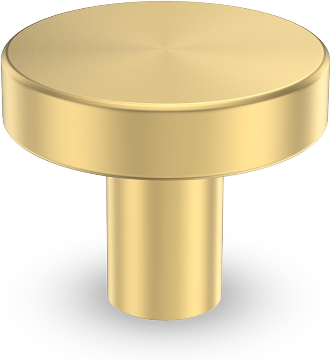 homdiy 5 Pack Gold Drawer Knobs Round Brushed Brass Kitchen