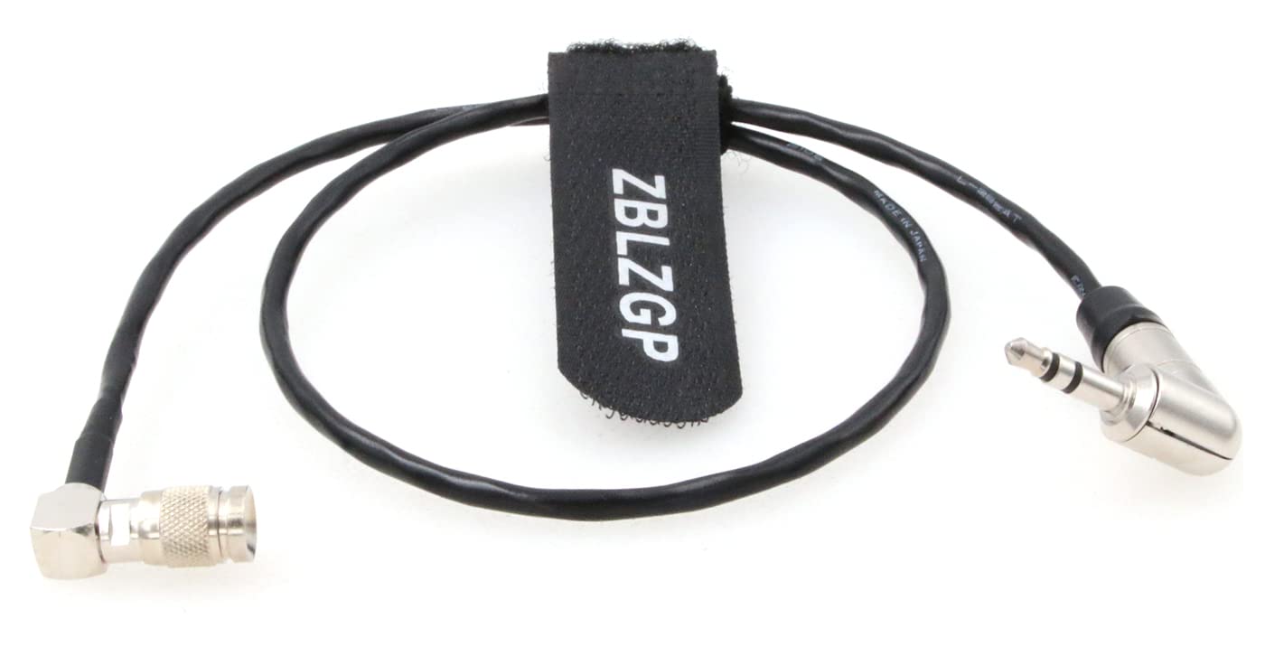 ZBLZGP DIN 1.0 2.3 BNC to Right Angle 3.5mm Jack UltraSync ONE Timecode Cable for DSLR Cameras (Right Angle din 1.0/2.3) - Image 3