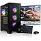 HYPER BYTE® - PC Gaming - Set Completo con AMD Ryzen 7 5700G | 32 GB de RAM DDR4 | SSD 1 TB | Monitor de 25 Pulgadas | Ratón & Teclado | WLAN | Win11 Pro | Ordenador sobremesa Gamers