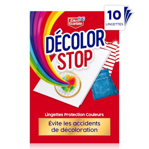 Decolor Stop, Lingettes protection couleurs, evite les accidents de decoloration, preserve l'eclat des couleurs, tous programmes textiles et temperatures x10...