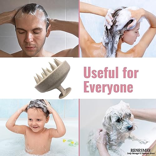 Image of QIQI Scalp Massager Brush for Hair & Shampoo | Relaxing Head Massager with Soft Silicone Bristles | Deep Cleansing & Anti-Dandruff Tool for Men & Women (JW35)