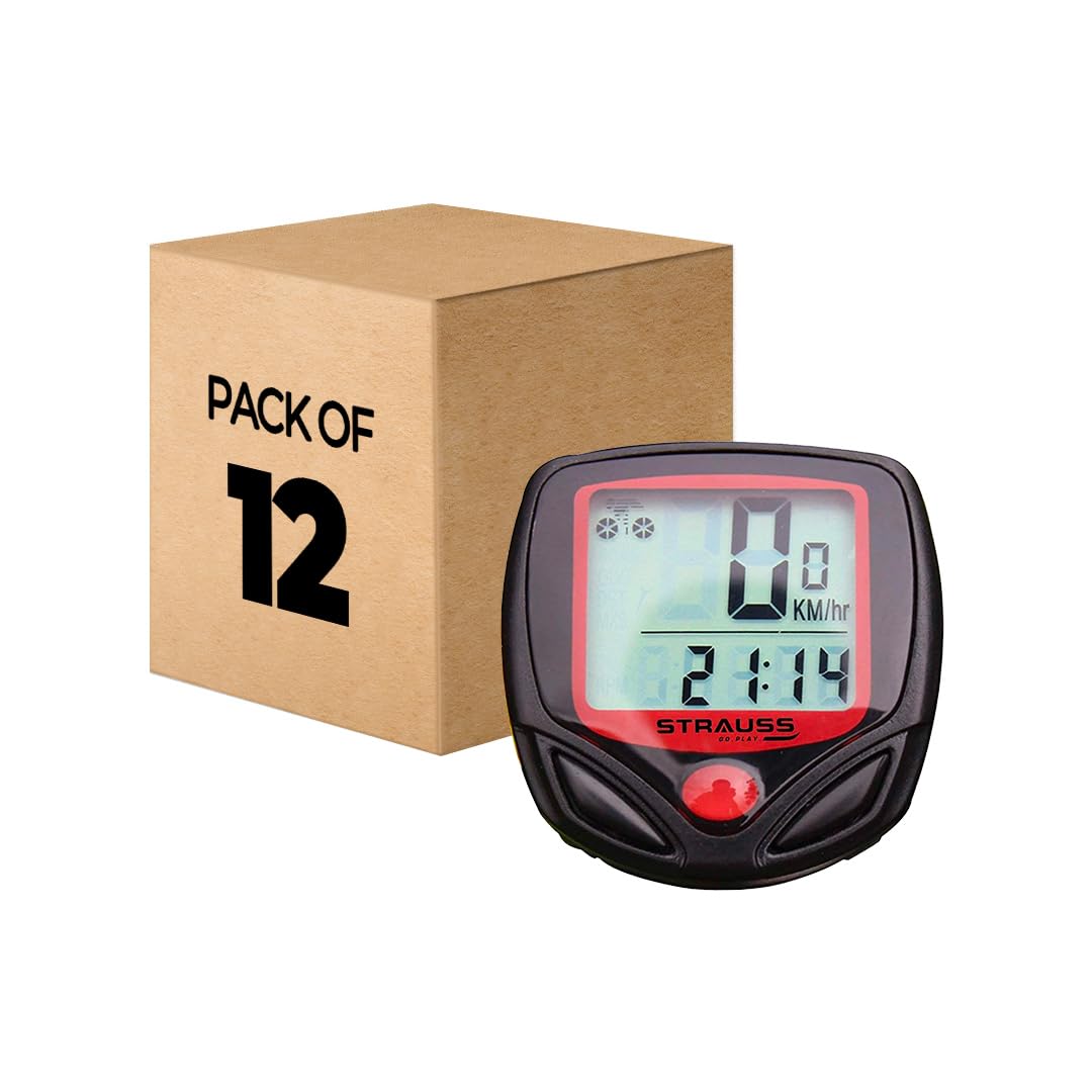 Strauss Bicycle Speedometer, (Black/Red) Pack of 12 (B0CJY995K1) Amazon Price History, Amazon Price Tracker