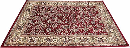 Image of New Kashmiri Persian Design Traditional Silk Touch Extra Look Carpet for Living Room, Bedroom & Hall Size 6 x 9 Feet (Color-Multi)