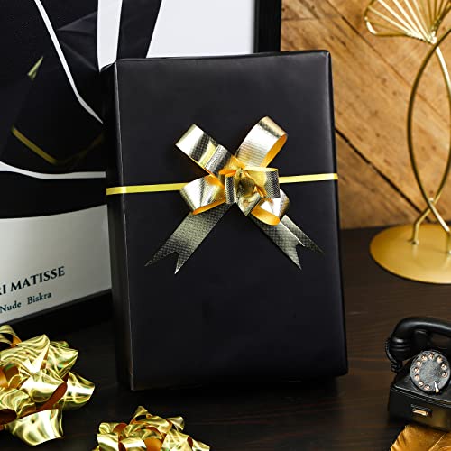Image of RUSPEPA Wrapping Paper Roll - 81.5 Sq Ft Matte Black for Wedding,Birthday, Shower, Congrats, and Holiday -30Inch X 32.8Feet