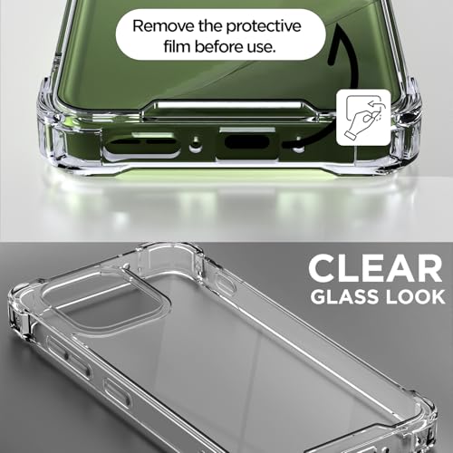 Image of Amazon Basics Back Cover for OnePlus 15T 5G PC + TPU Clear Transparent Raised Edges Shockproof Protective Phone Bumper Case (Transparent)