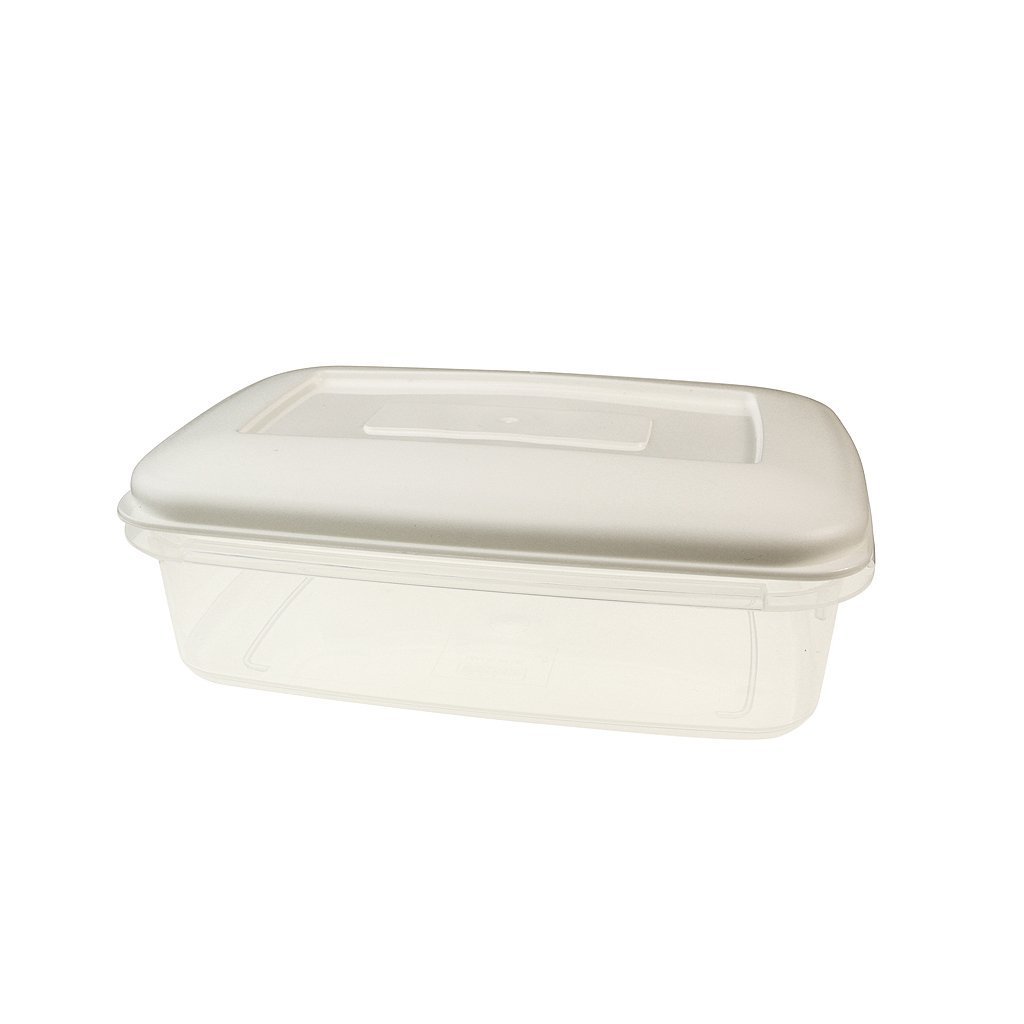 Picnicware White Furze 1.0Lt Rectangular Food Storer