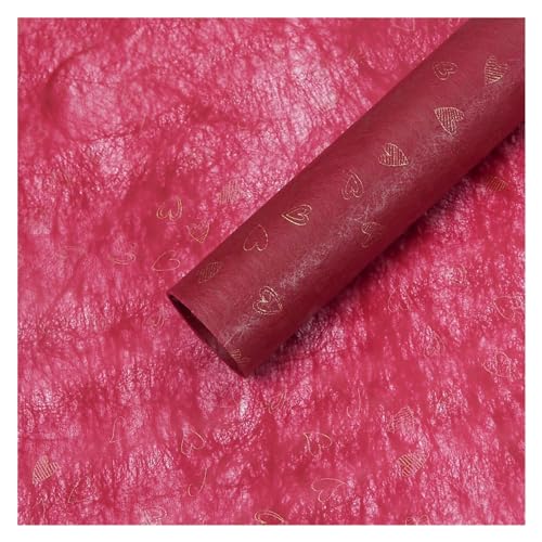 YANGC Carta for zucchero filato con cuoricino di pesca, confezione di fiori, carta impastata a mano, carta for confezione di bouquet, 20 fogli(5)