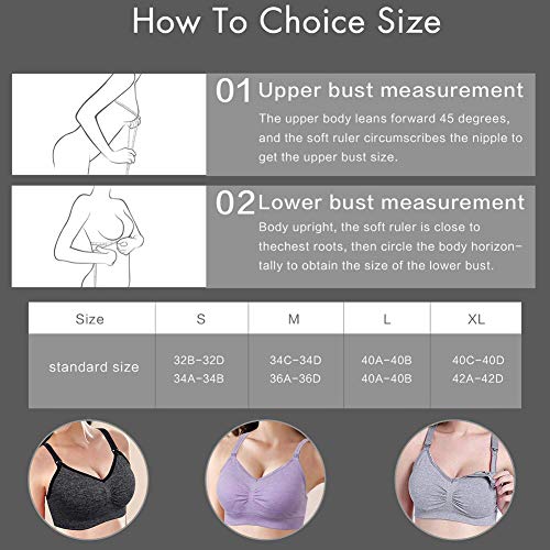 image for INTLMATE Nursing Bra Womens Seamless Sleep 3-Pack Bra Breastfeeding Ma