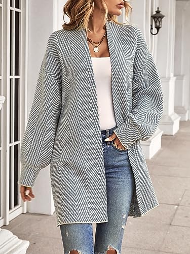 Cardigan Sweaters for Women Long Sleeve Pattern Long Sleeve Casual Cardigan Outerwear Coats3
