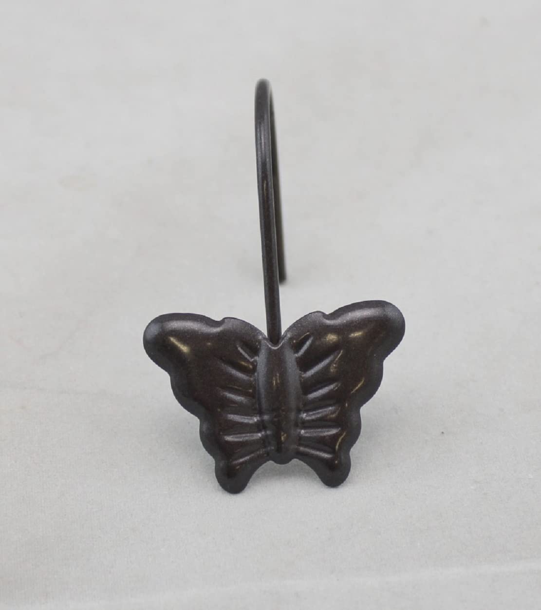 Juego De 12 Ganchos De Cortina De Ducha Tipo Mariposa - Hierro Dorado, Fácil Instalación, Decorativos
