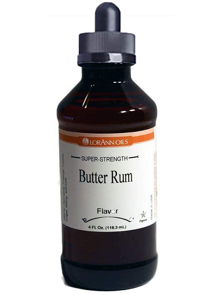 LorAnn Butter Rum SS Flavor, 4 ounce bottle - Includes a threaded Glass Dropper