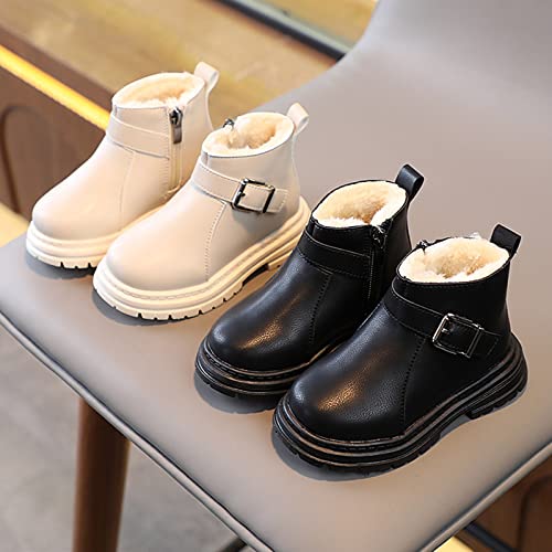 Boys Girls Boots Winter Boot Waterproof Warm Faux Fur Lined Shoes Non-Slip Walking Shoes Outdoor Faux Fur Booties2