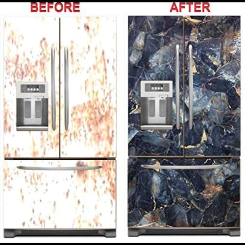 Image of VOLITO V-Blue Gold Marble Wallpaper, 60x200cm, Self-Adhesive, Waterproof & Oil Proof, Modern Luxury, Kitchen & Cabinet Makeover