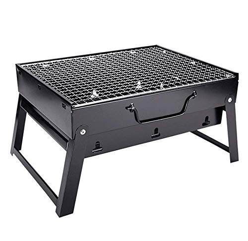 Barbecue-Grill, tragbarer faltender Holzkohlegrill-Schreibtisch-Tischplatten-Edelstahl-Raucher BBQ für Picknick