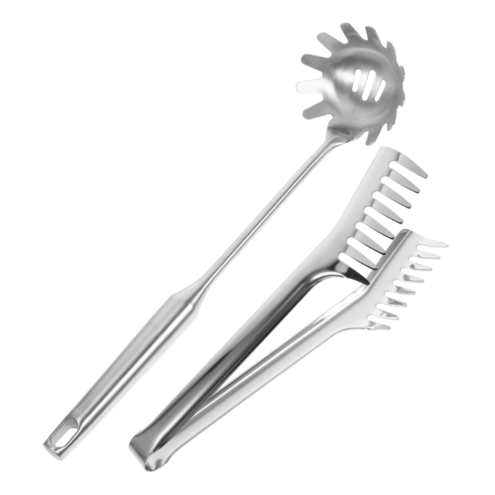 2pcs Stainless Steel Spaghetti Tongs for Pasta Serving