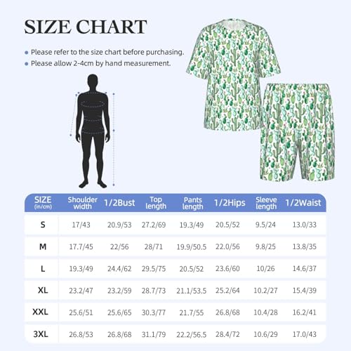 Ensemble pyjama homme manches courtes cadeau idéal imprimé fleur