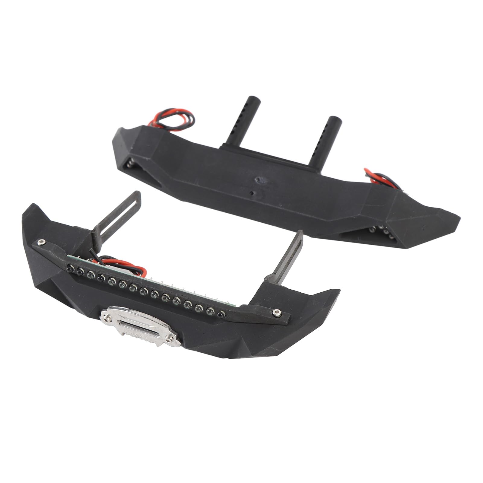 CHICIRIS Osłona Zderzaka do SCX10 90046, Zestaw Przedniego Zderzaka Tylnego ze Stopu Aluminium do Samochodu Gąsienicowego RC z ochroną antykolizyjną i Stylowym, Wyścigowym Designem