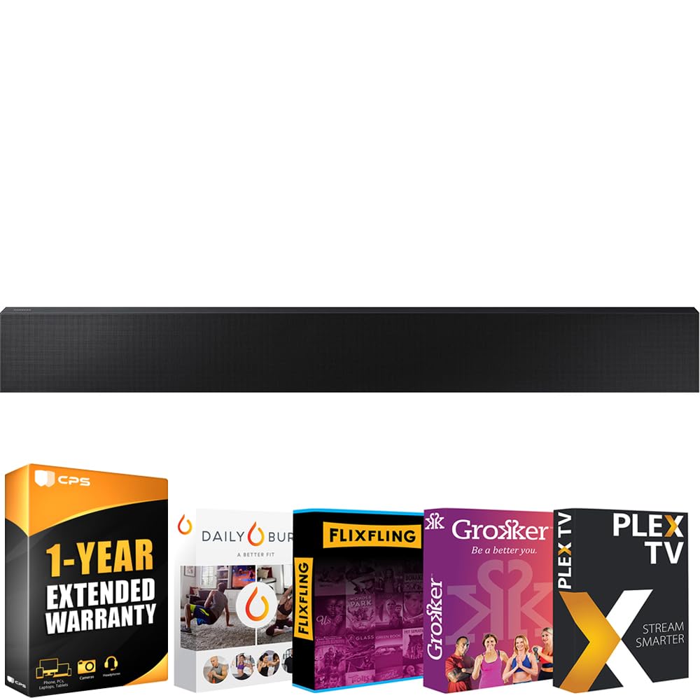 Samsung LST70T 3.0ch The Terrace Soundbar w/Dolby Digital 5.1 Bundle with Tech Smart USA Premiere Movies Streaming 2020 Digital Download Card for PC + 1 Year CPS Enhanced Protection Pack