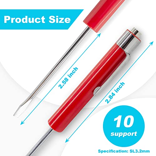 Image of (10) TEN for Snap on Pocket Screwdriver, Flat Tip Screwdrivers Magnetic