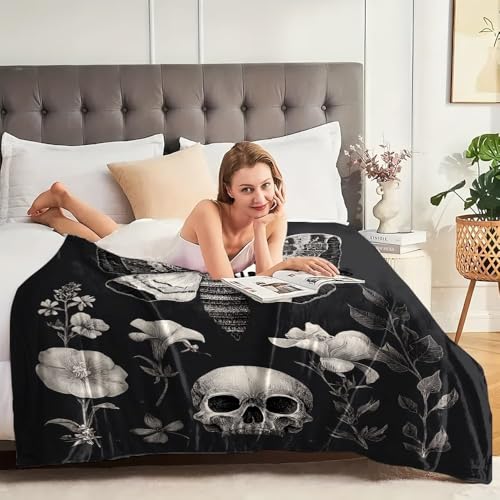 Couverture douce et duveteuse style gothique de qualité supérieure