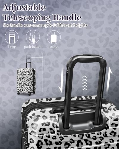 Image of Luggage Set With Spinner Wheels, Carry On Suitcase with TSA Lock, Expandable Checked Suitcase for Women