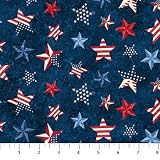 Patriotic, Red, White, Blue, Stars, Quilts of Valor, Stonehenge, Stars and Stripes, 10th Anniversary, Northcott, 24288-49, by The Yard