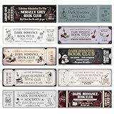 Wxiben Dark Romance Bookmarks Gifts - 20 Pcs Book Club Bookmark Skeleton Flower Book Marks Gothic Romantasy Book Mark Page Marker Clip Gift for for Women Girls Romance Reader Students Teachers Bookish