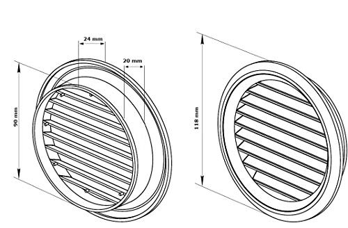 MKK 17969 - Griglia di aerazione per esterni con