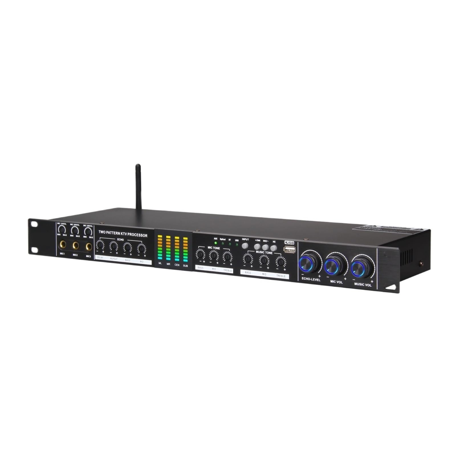 Dispositivo For Effetti Karaoke Domestici Stage Prestazioni Professionali Pre Processore Bluetooth Equalizzatore Audio Multisegmento Regolabile