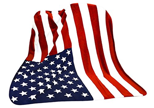 JIAHG Flanell Decke mit amerikanischer Flagge extraweich Sofa Couch Wolldecke Kuscheldecke Plüsch Tagesdecke Bettdecke Blanket Babydecke für Damen Herren Kinder Baby, 200x150cm