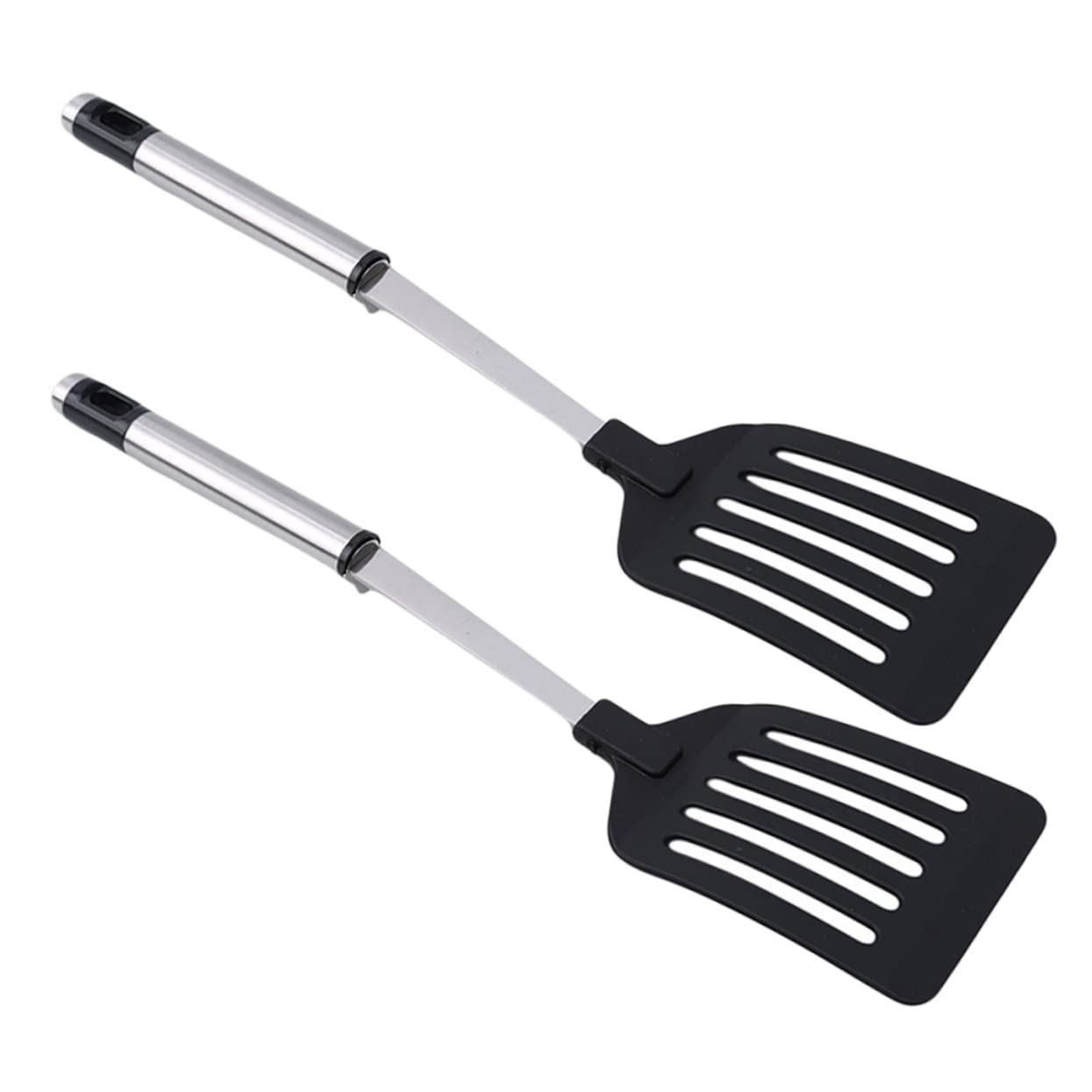 OFFSCH Stainless Steel Turner Spatula Set for Nonstick Pan 2-piece Cooking Utensils Kitchenware Turner for Non-stick Pan Heat-resistant Design