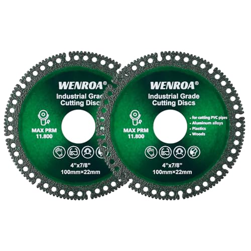 WENORA 2Pcs 4 Inch Indestructible Disc for Grinder, Cutting Discs 4 1/2 for Angle Grinder, 7/8