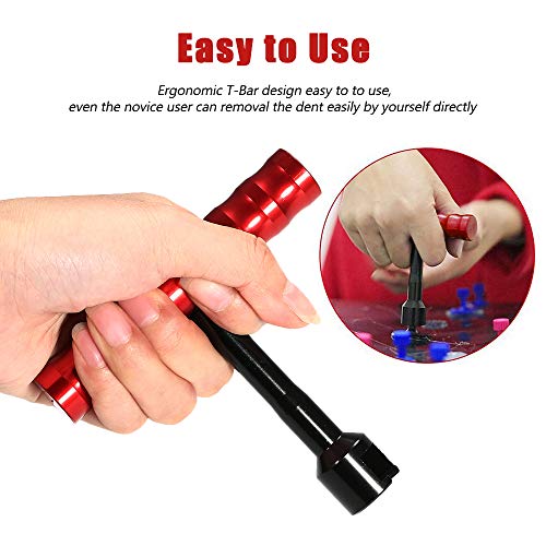 Zwbfu Kit de Ferramentas de Reparação de Dent Paintless 1 Pcs Red Dent Puller Removal Tool com 10Pcs