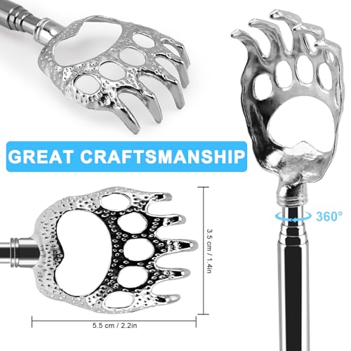 NICEMOVIC 12 Pack Extendable Bear Claw Back Scratcher Bulk, Stocking Stuffers for Men Women Kids, Portable Telescoping Metal Back Massager Tool Novelty Idea Prizes Gifts for Birthday/Festival/Party - Image 4