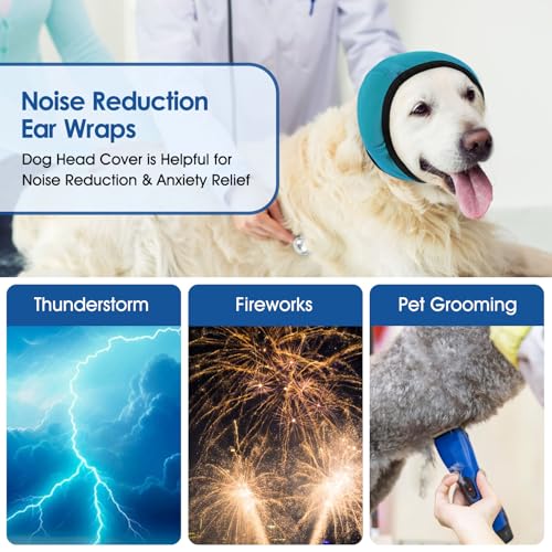 Image of Dog Calming Hoodie Dog Ear Wrap Noise Protection Ear Muffs for Dogs