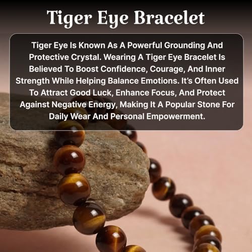 Image of Stone Bracelet for Men & Women | Natural Crystal for Wealth | Protection | Confidence & Success | Adjustable Healing Bracelet for Meditation | Reiki & Spiritual Energy
