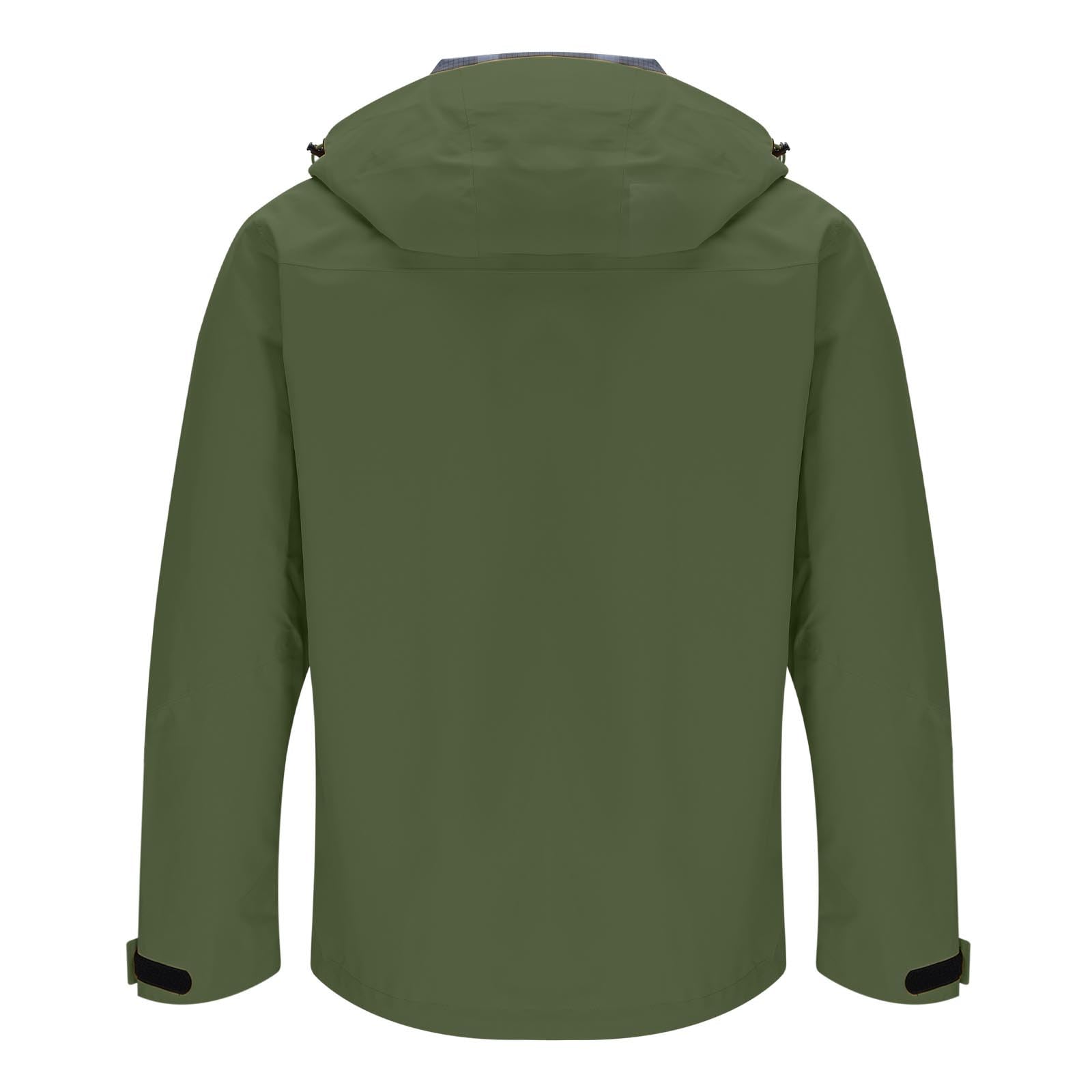 Chubasquero Hombre,Talla Grande Cortaviento Ligero con Capucha y Cremallera Chaqueta Impermeable Ligero Transpirante Resistente Al Viento Gabardina para Senderismo Ciclismo Viento Al Aire Libre