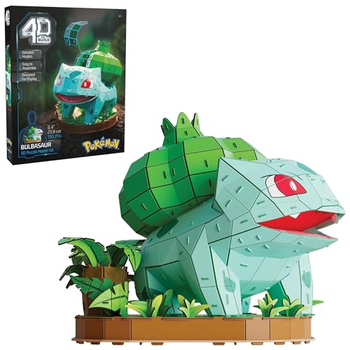 4D Build, Pokémon Bulbasaur, Kit di Modellismo 3D, Puzzle per Adulti, 195 pezzi, dai 12 Anni in su