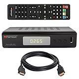 [page_title]-HB DIGITAL DVB-T/T2 Set: Opticum Terra HD 265 HEVC DVB-T/T2 Receiver + HDMI Kabel mit Ethernet Funktion und vergoldeten Anschlüssen *** Full HD, HEVC/H.265, HDTV, HDMI, USB 2.0 DVBT DVBT2 DVB-T2