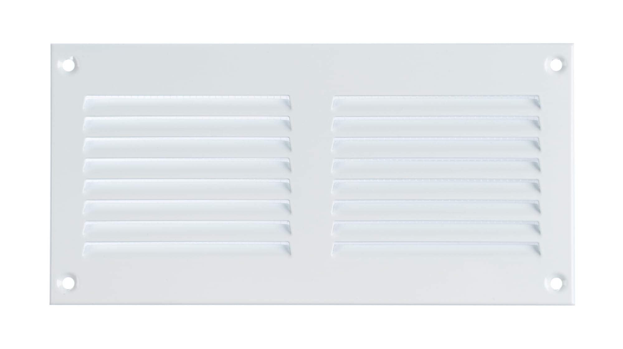 Steinberg14 White 200X100mm Metal Air Vent Cover With Insect Mesh - 8X4 Inch Ventilation Grille - Air Vent Register For Walls And Ceilings - Ventilation Cover For Outdoor And Indoor
