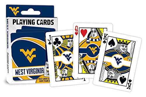 Image of MasterPieces Family Games - NCAA West Virginia Mountaineers Playing Cards - Officially Licensed Playing Card Deck for Adults, Kids, and Family