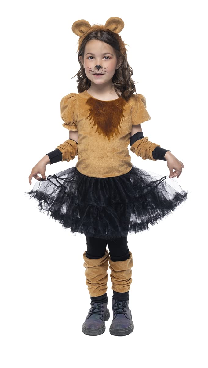 Rubies Leon Tutu Costume for Girls, Dress with Tutu and Tail, Headband, Mitts, Warmers and Stockings, Original, Ideal for Halloween, Christmas, Carnival and Birthdays.