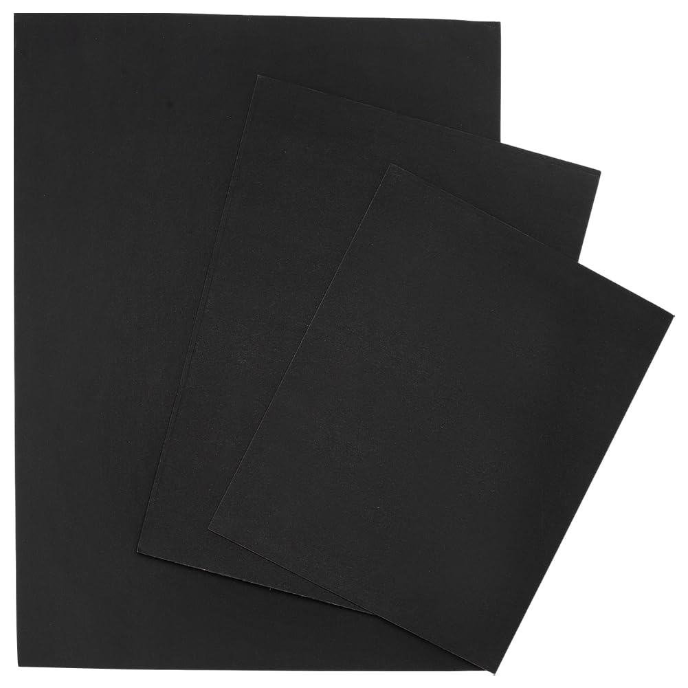 WADORN 12 pièce 3 Tailles Tapis Noirs Non Découpés, Kit de Présentation de Passe Partout Prédécoupé de Support Mat Non Découpé Passe Partout Rectangulaire pour Photos Encadrement Œuvres d'art