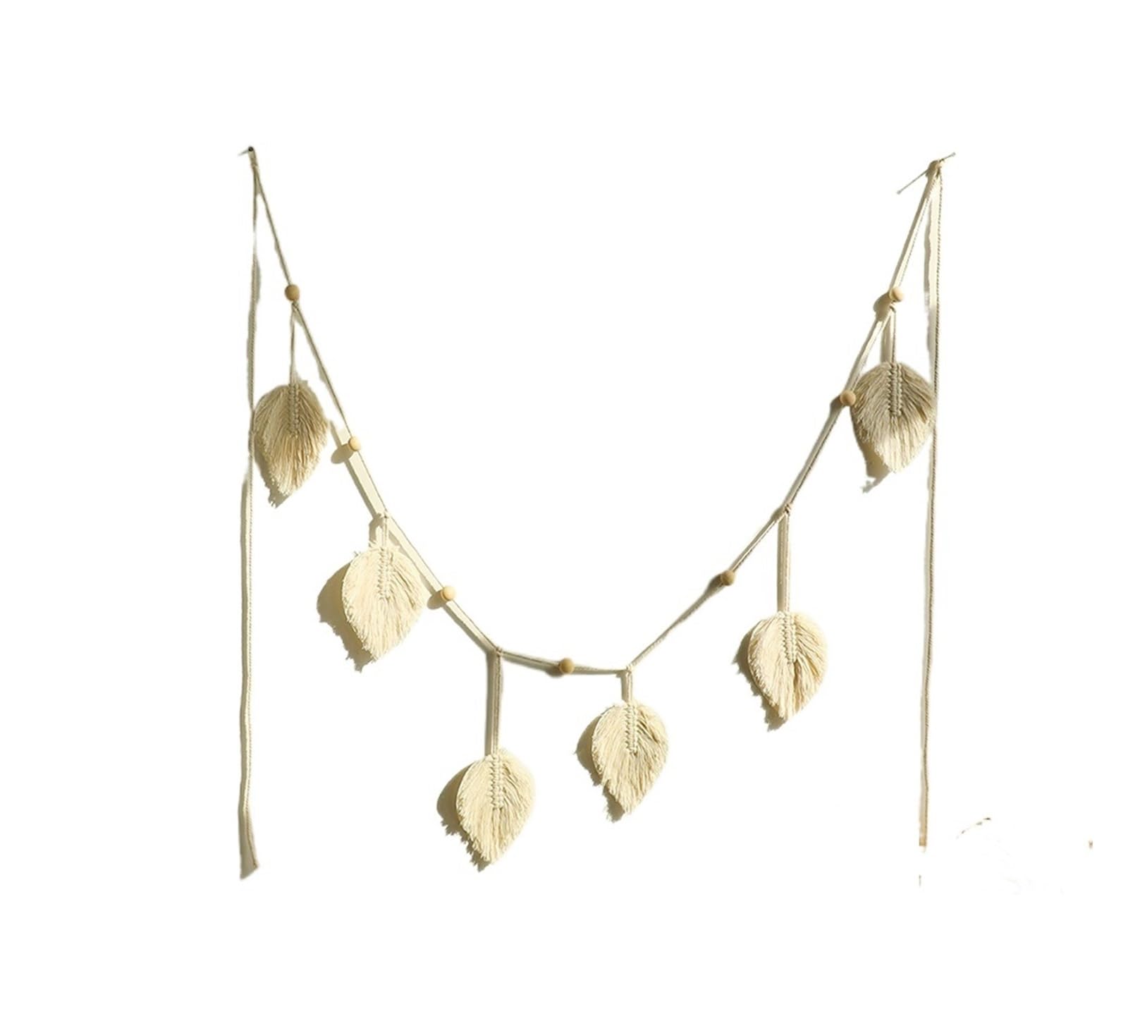 FGUJSUR Tapestry Wall Hanging Large Macrame Wall Hanging Boho Leaf Tassels Decoration Decor Tapestry Home Decorations For Bedroom Living Room