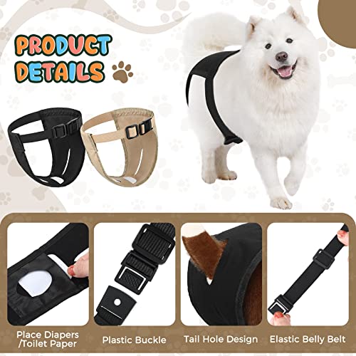 2er Packung Hündinnen Läufigkeitshose Waschbare Schutzhöschen Wiederverwendbare Hundewindeln Hundehose mit 6 Damenbinde Verstellbare Schutzhose für Weibchen Hunde Läufigkeit (XXL)