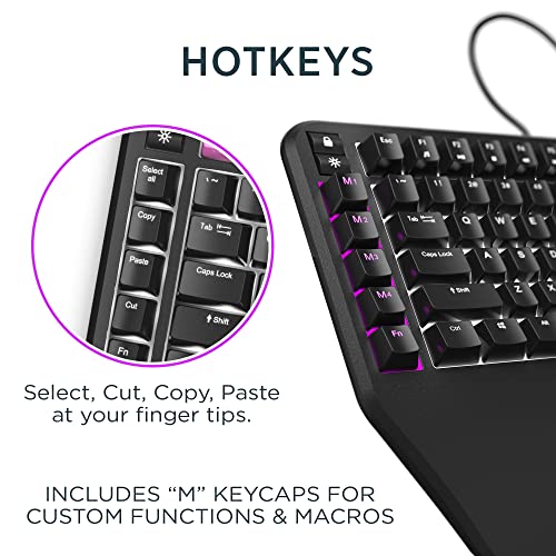 Cloud Nine Ergotkl Ergonomic Tenkeyless Mechanical Keyboard For Pc – Kailh Brown – Tkl Rgb Backlit Ergo Split Key Board #TOP4