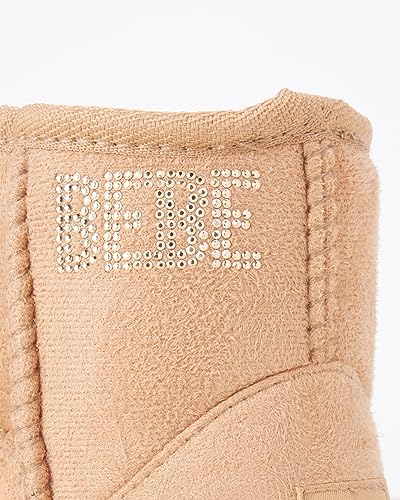 bebe Girls' Winter Boots - Faux Shearling Ankle Booties - Platform Short Boots for Girls - Fuzzy Fashion Boots (11-4)4