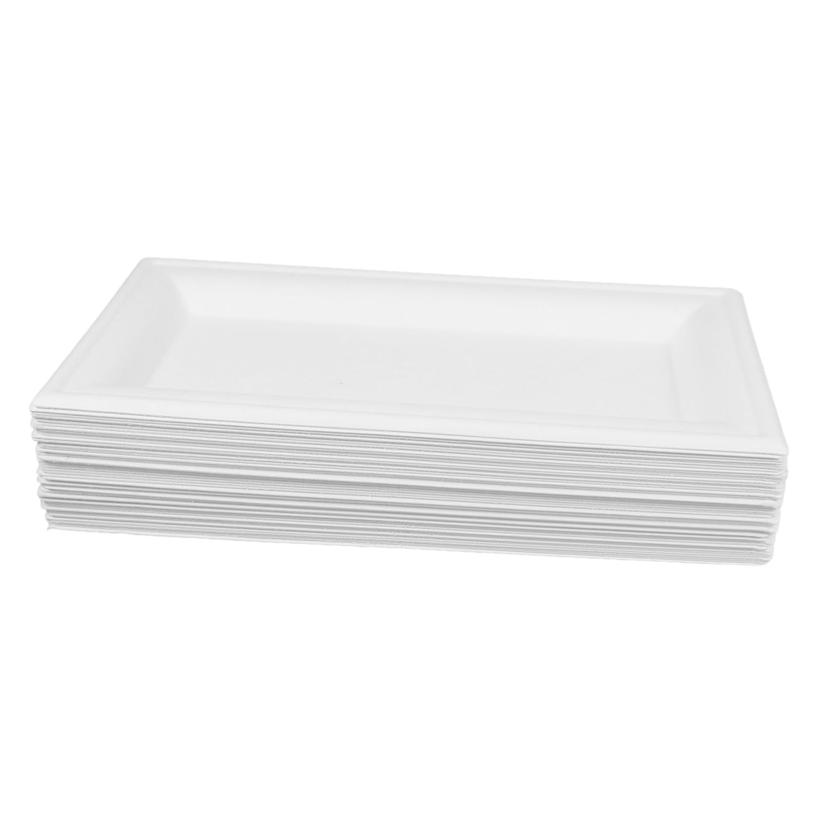CALLARON Platos de Papel Desechables 50 Piezas, Bandeja para Comida de Papel, Gruesos y Aptos para Microondas, Ideales para Fiestas de Cumpleaños y Ocasiones Obsequios